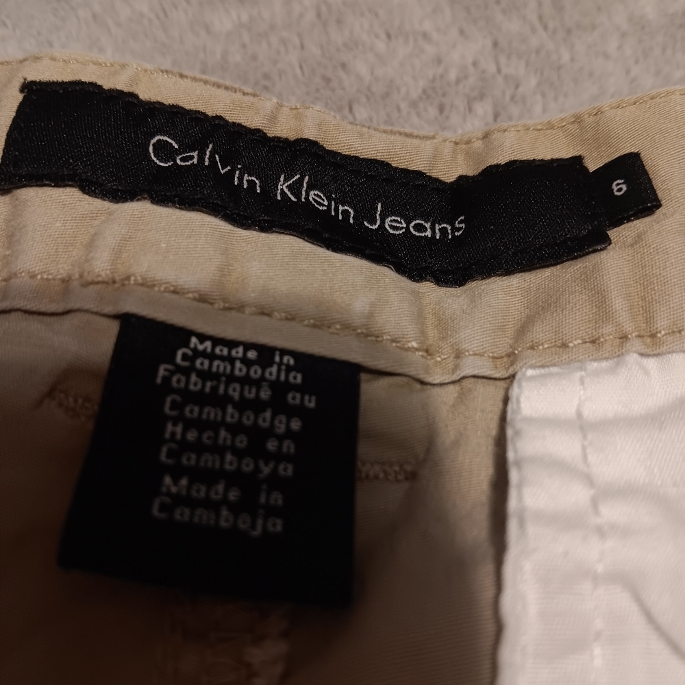 Calvin Klein Jeans Short For Women Beige